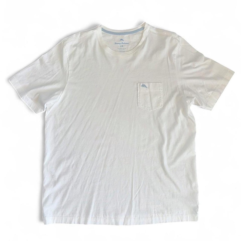 Tommy Bahama White Cotton Tshirt Size Large